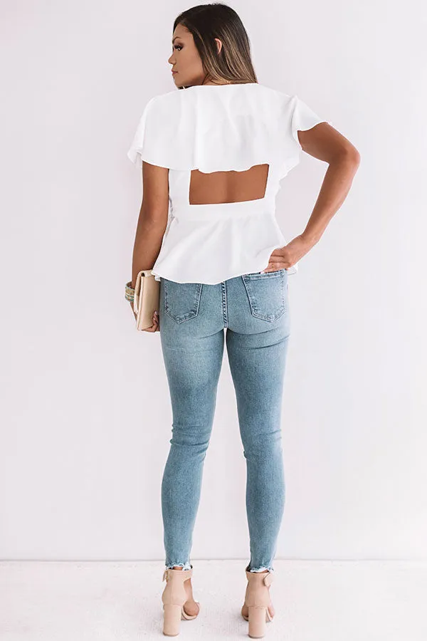 All The Goals Wrap Top In White