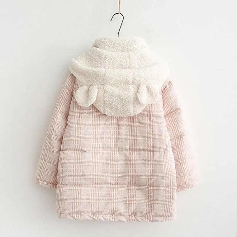Bear Ears Pink Cute Cotton Coat MK15688