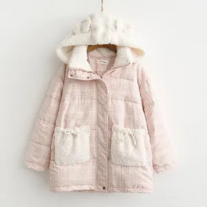 Bear Ears Pink Cute Cotton Coat MK15688