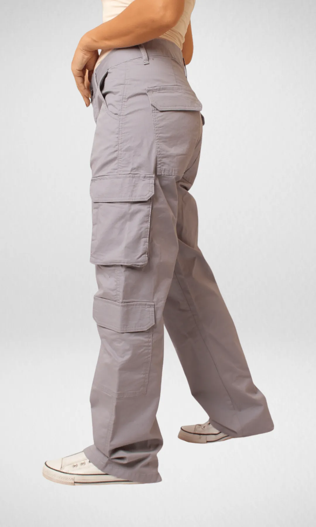 Bershka Cargo Pants 2023 - Grey