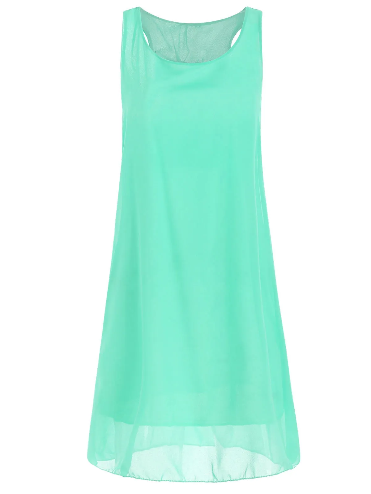 Bowknot Chiffon Shift Tank Dress
