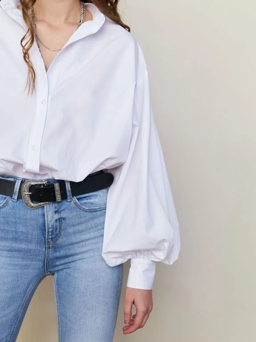 Camisa Cherry Manga Longa Bufante