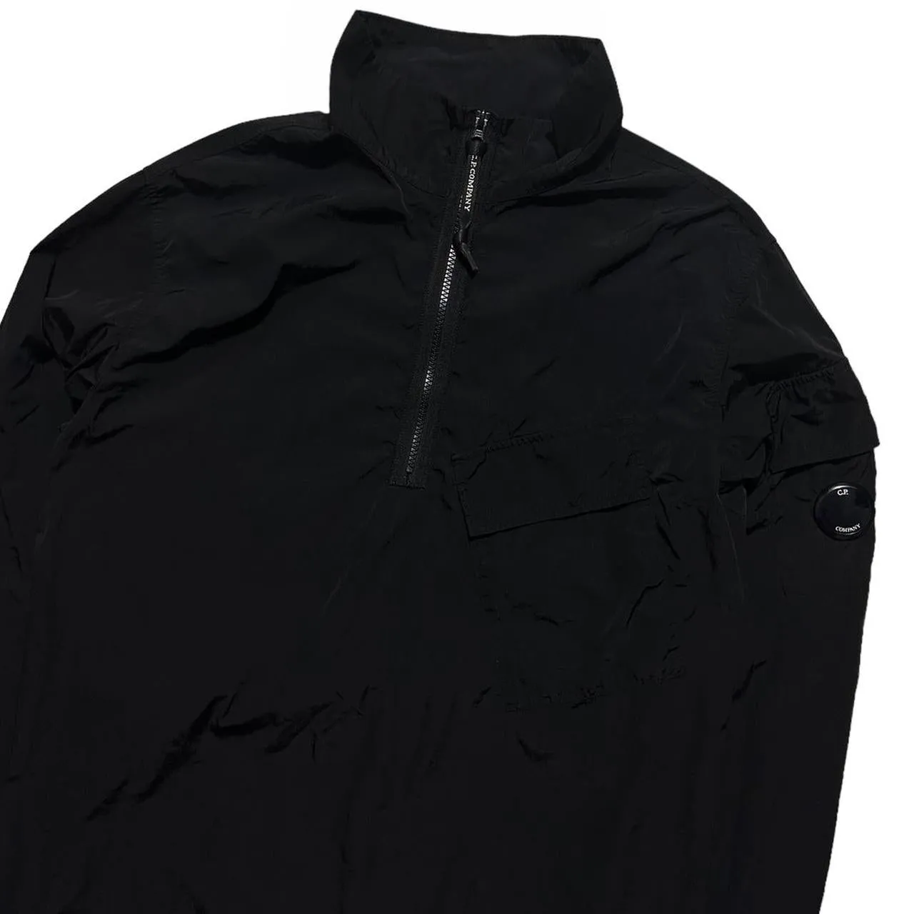 CP Company Black Nylon Pullover Jacket