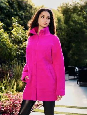 Fenna Fuchsia  Pink Eyelash Knit Jacket - Frank Lyman 243507U