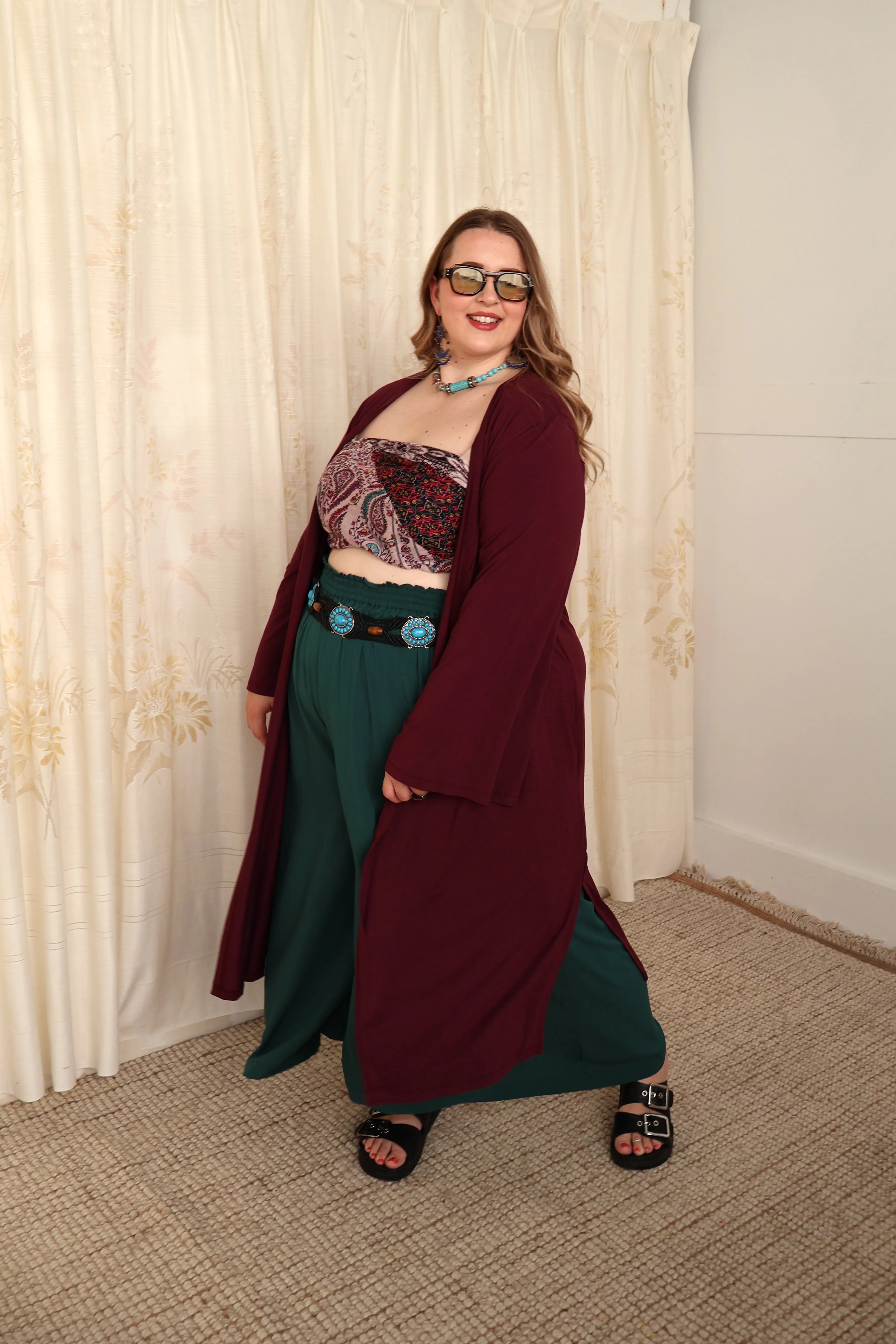 Kimono Cardigan Plum