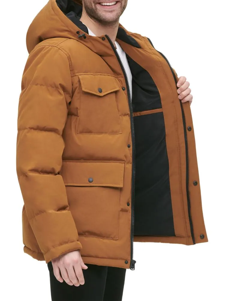 Levi'S Parka with four pockets and hood, brown