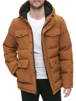 Levi'S Parka with four pockets and hood, brown