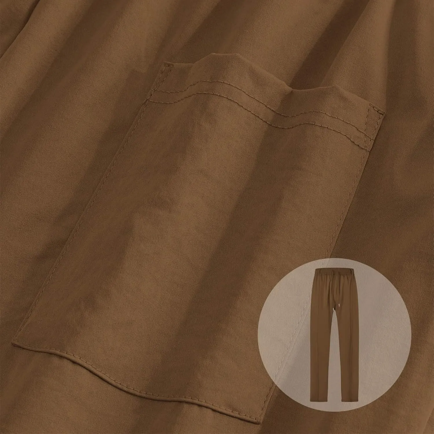 Mens Linen Pants Casual Elastic Waist Comfy Drawstring Lightweight Summer Beach Trousers with Pockets Flexible Joggers