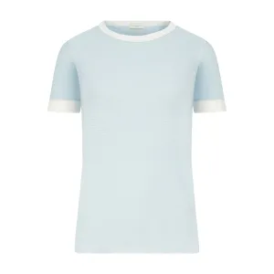 NAN SLOUCHY CREW SS Blue Narrow Hampton Stripe