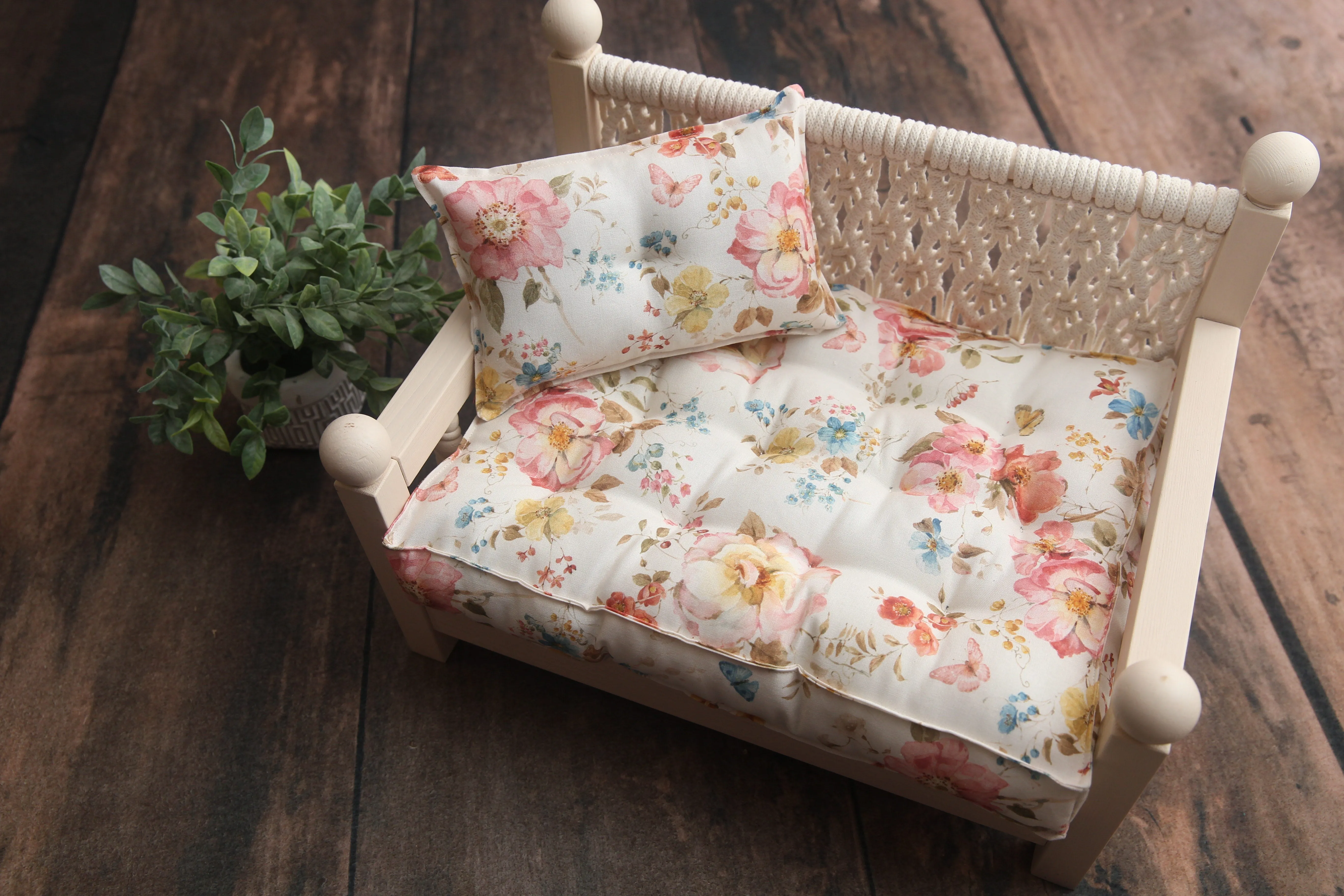 READY TO SHIP- Briley Studio Essentials- (Small 11x14 Size) LARGE PRINT Countryside Floral- Newborn Mattress SET