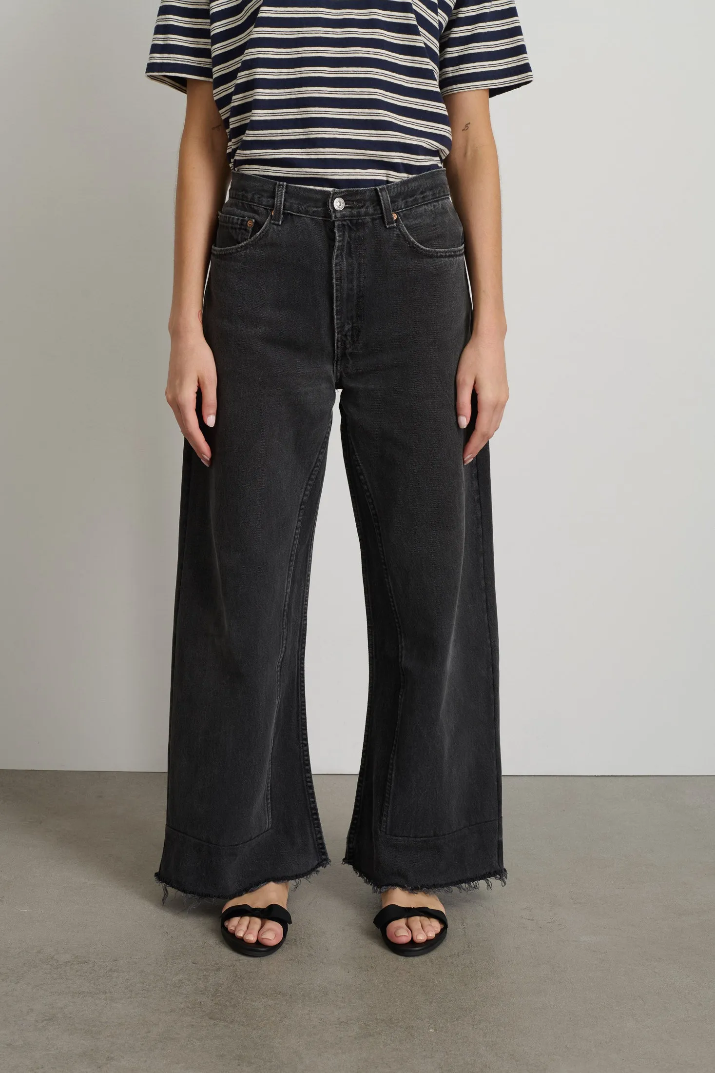 Reworked Vintage Culotte Vintage Black