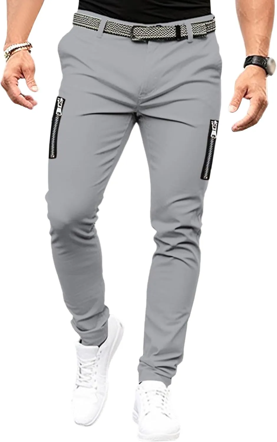 Tactical Cargo Pants for Men Slim Fit Outdoor Joggers Sweatpants with Multi-Pockets