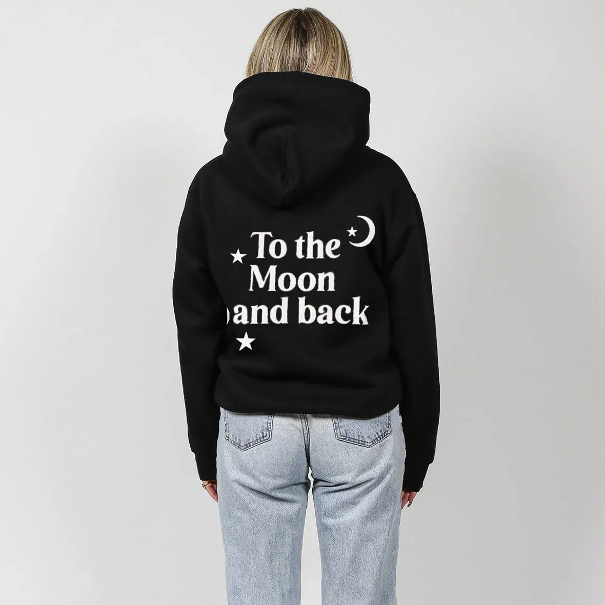 'To The Moon and Back' Core Hoodie | Black