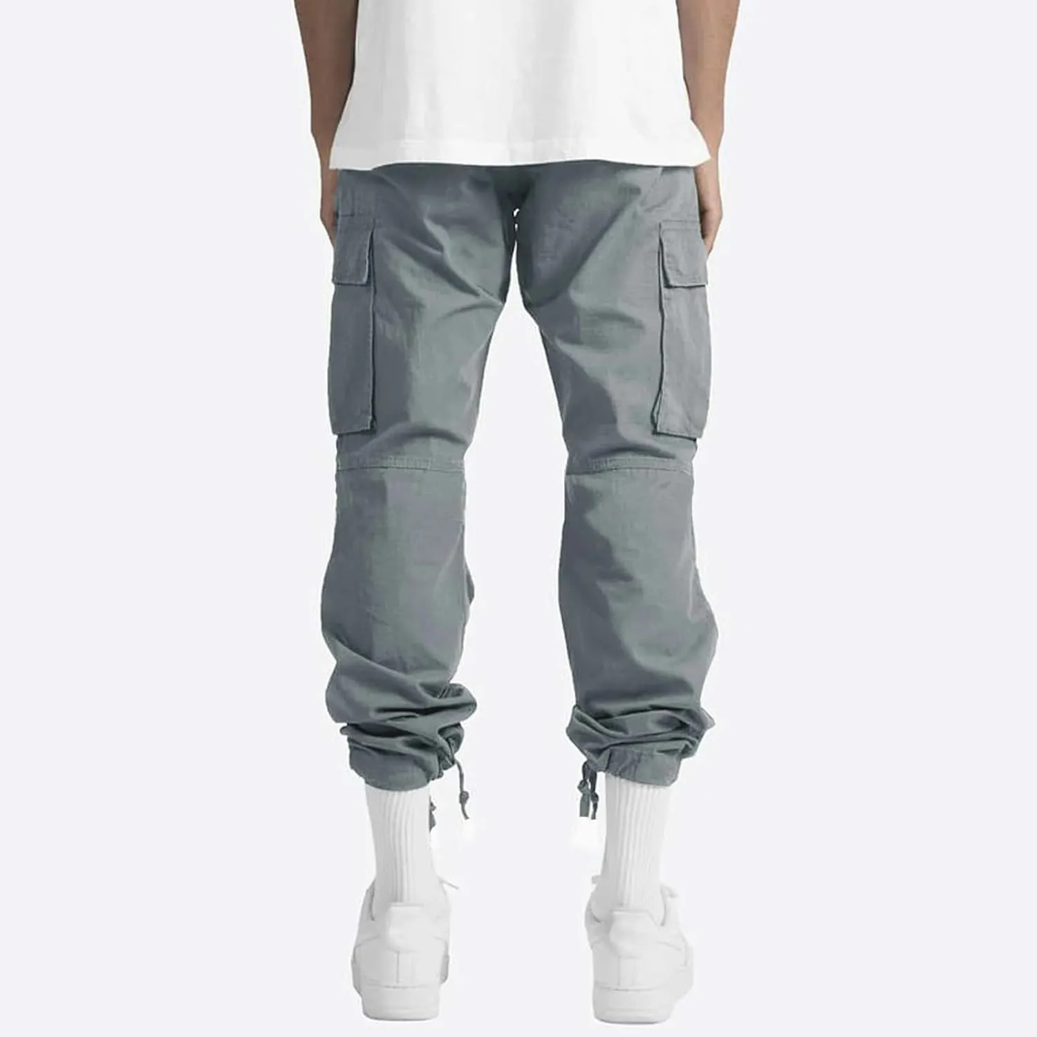 Vickyleb Men's Cargo Pants Casual Athletic Hiking Pants Joggers Loose Fit Cotton Straight Workout Sweatpants for Men