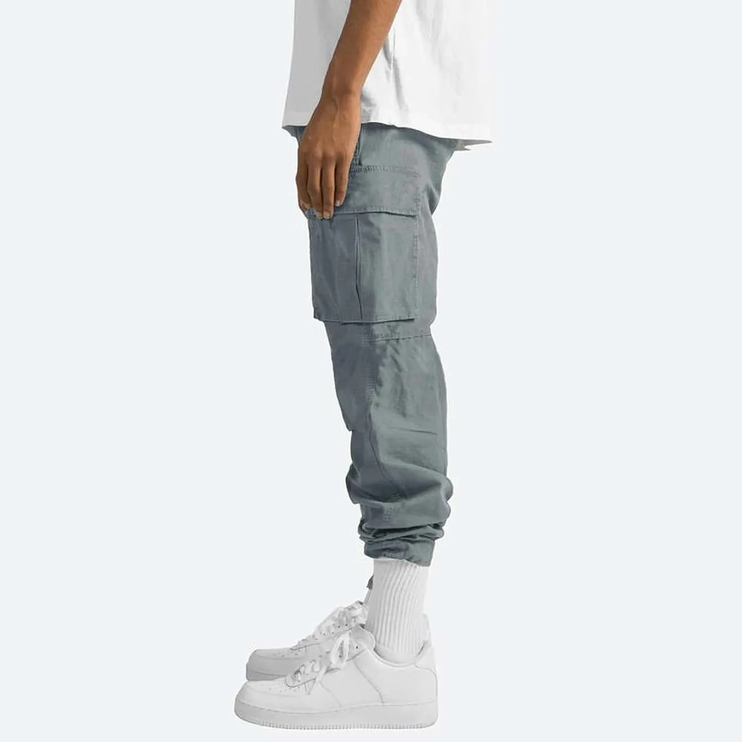 Vickyleb Men's Cargo Pants Casual Athletic Hiking Pants Joggers Loose Fit Cotton Straight Workout Sweatpants for Men