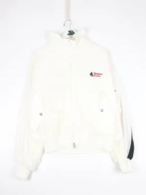 Vintage Dayton Tires Jacket Mens Large White 90s Racing Windbreaker