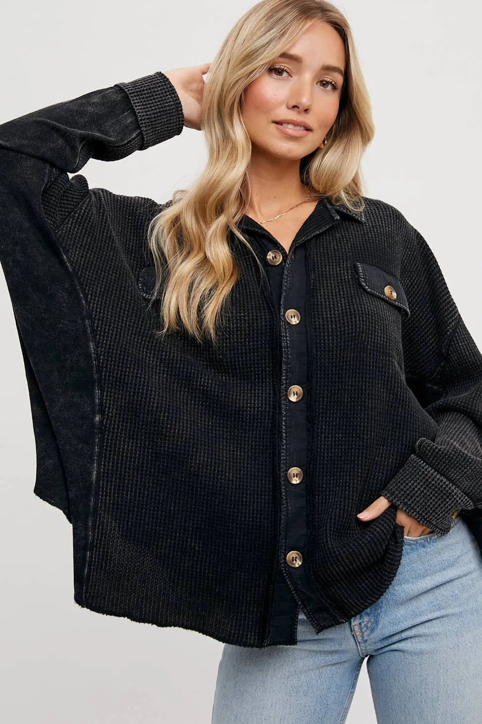 Waffle Knit Jacket