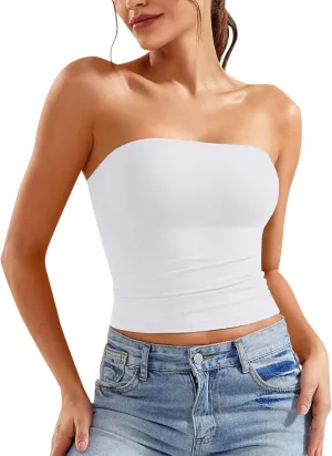 Women Y2K Strapless Backless Tube Tops Sexy Sleeveless Tank Top Fashion Clothes Spring Outfits 2025 Going Out