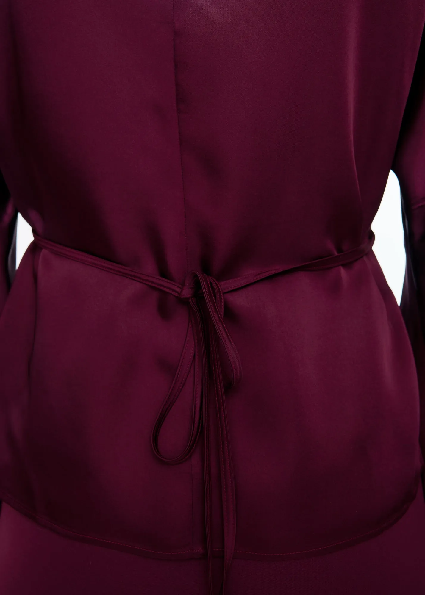 Wrap satin blouse
